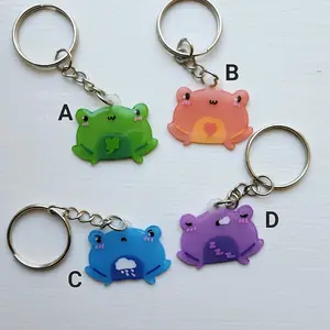 moody frog keychains Plastic