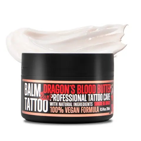 Balm Tattoo Tattoo 8.5 oz  Balm & Cream for New & Older Tattoos - Moisturizes & Rejuvenates - Vegan Tattoo Aftercare & Daily Tattoo Care Cosmetics - Dragon’s Blood