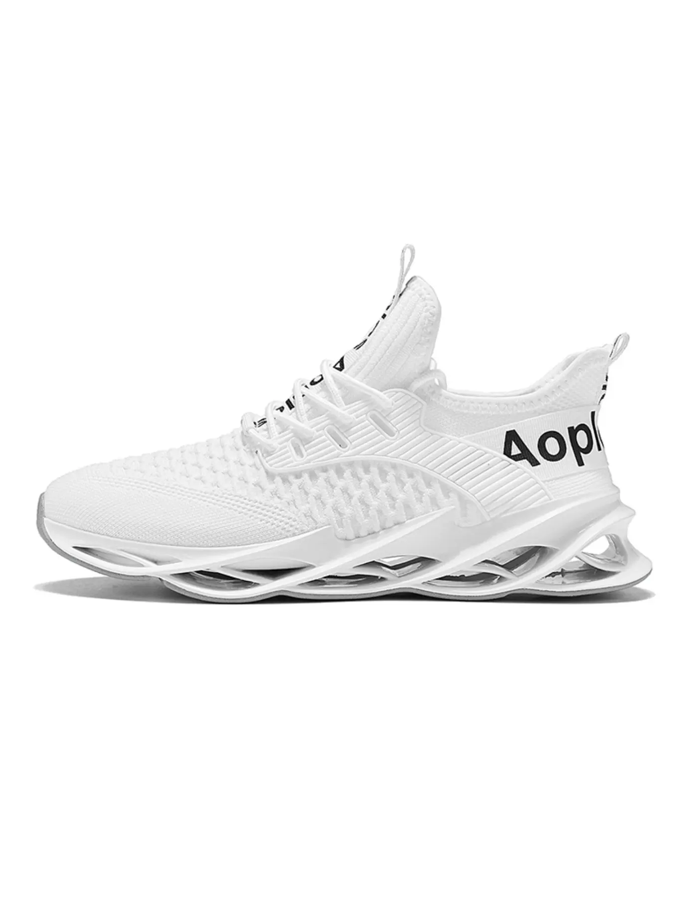 Men's Flyknit Knitted Running Shoes, Runner Athletic Shoe, Breathable Lightweight Sport Sneakers, Anti-Slip Colorblock Design, All-Season Medium Width