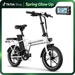 Windhorse W2A Lightweight Folding Electric City Commuter Bike – 16" Step-Over Ebike with Rear Seat, 20 MPH Max Speed, 35 Miles Range Fathersdaygift