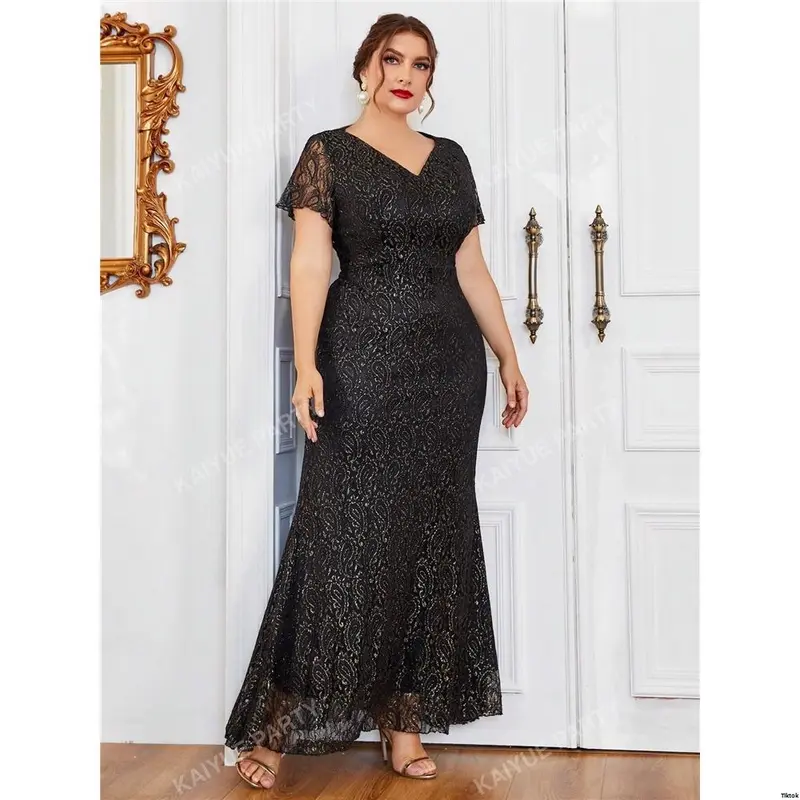 womens dress sewing patterns Beaded Lace Cape Sleeve Evening Dresses with Feathers Tea-Length Mothe –  Viniodress main image 1