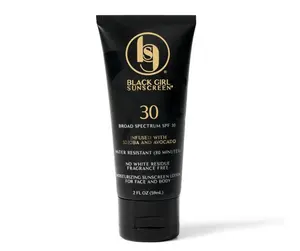 Black Girl Sunscreen SPF 30 for the Face & Body - Moisturizing Sun Protection, SPF 30, Sun Lotion for Women, Ultra Sheer, Travel Size, No White Cast for Melanin Rich Skin - 2 fl oz