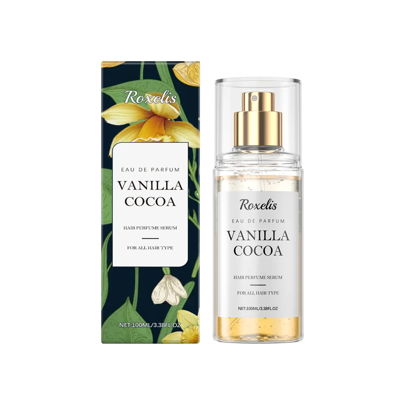 Vanilla Cocoa Hair Perfume Spray Body Fragrance Spray Emits A Fresh Aroma And Adds Fragrance To The Hair Strands