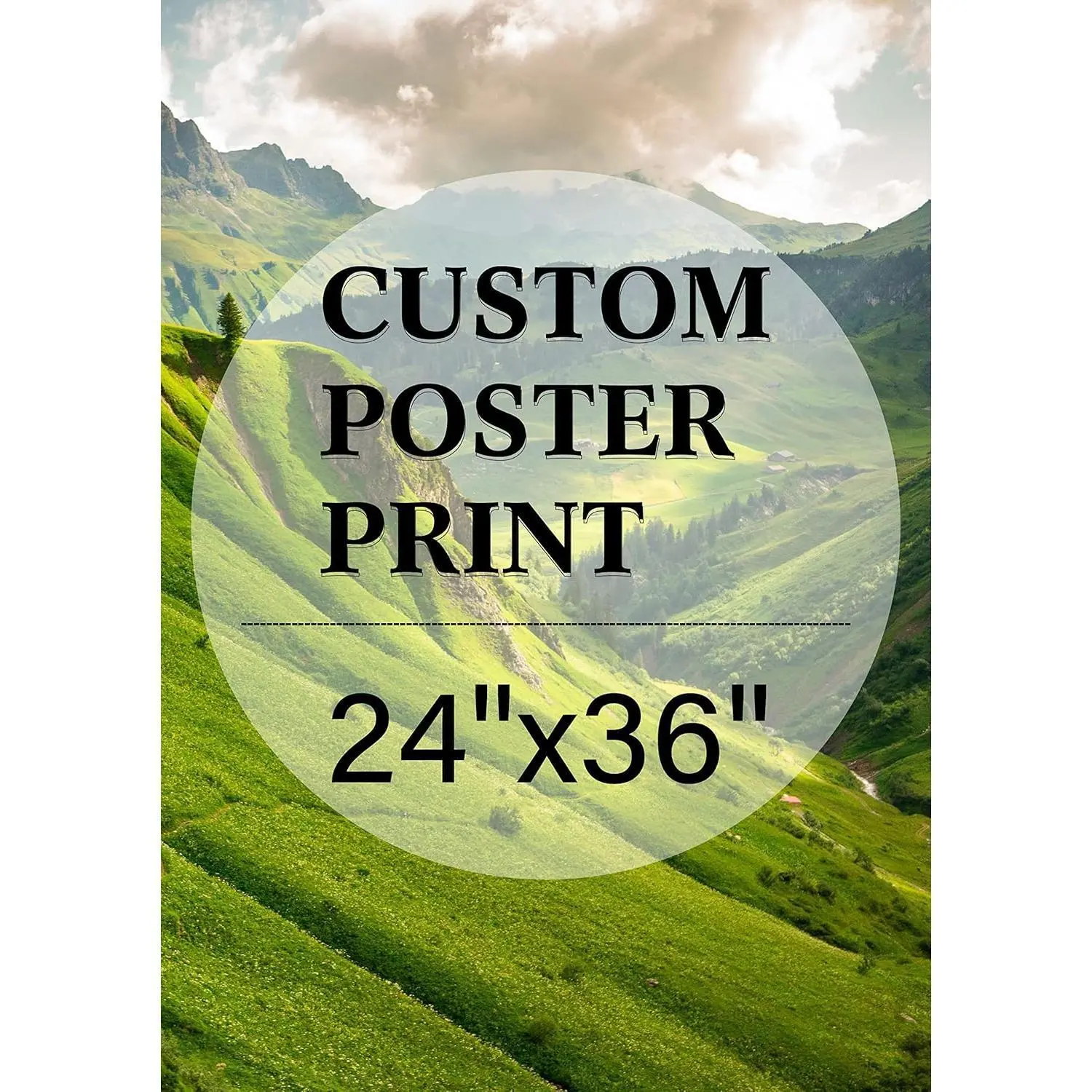 Upload Your Photo Image Custom Personalized Photo to Poster Printing Home Decor Wall Art Prints (Unframed, 24" x 36") Room Decoration