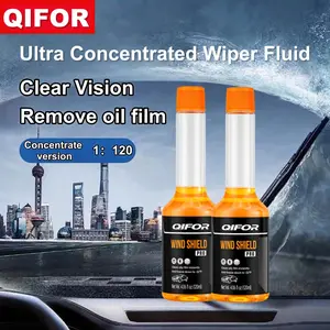 QlFOR Super Concentrated Glass Crystal WindshieldRemover-Hard Water Stain Remover-Removes coatingswaxes, oil stains, and road films-Prepares your windshieldfor rain repellent and ceramic coatings. 1 oz makes 1 Gallon
