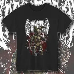 Springtrap Metal Shirt: Five Nights at Freddy's Goth Tee (Up to 5XL)
