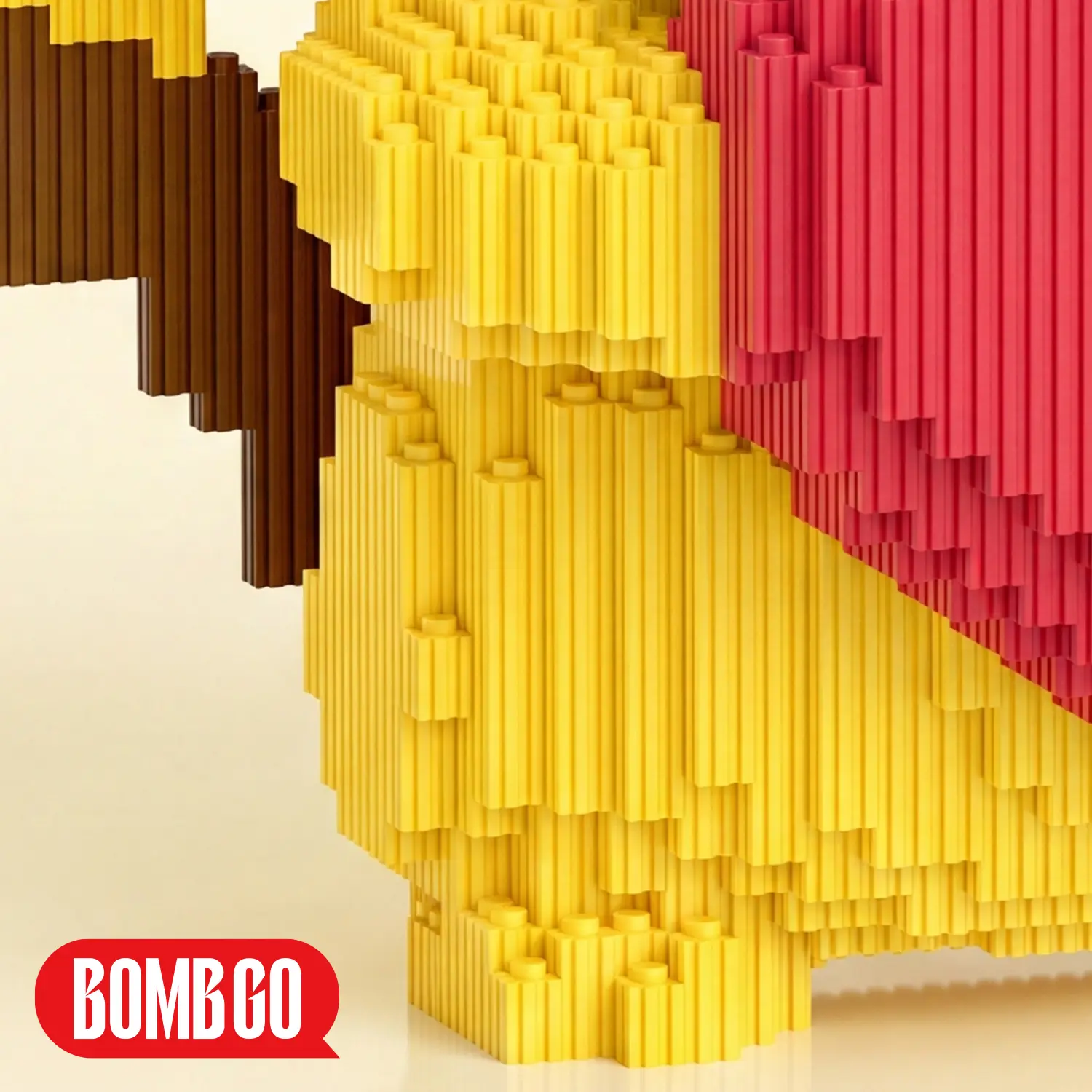 BOMBGO  Yellow With Heart Building Block, Toys,Birthday Gift,Christmas Gift,Educational Building Blocks,Trend Decoration,Cool Gifts,Brick,Family Bonding BlackFriday Christmas