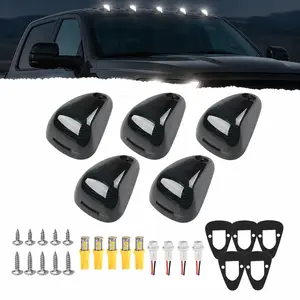 5PCS Smoke Lens LED Cab Clearance Lights, Roof Marker Light Kit for Ford F250 F350 1999-2016 Pickup Truck