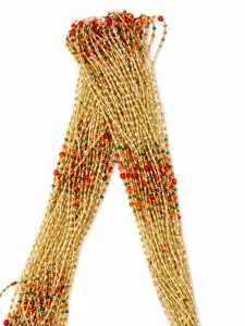 Multicolor Gold Waist Beads | 3 Strands