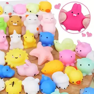 20pcs/50pcs Kawaii Animal Duck Mochi Stress Ball Decor, Antistress Decompression Squeeze Ball Party Favors, Stress Relief For Birthday, Antistress Ball Game Party Decor, Party Favors & Birthday Gifts
