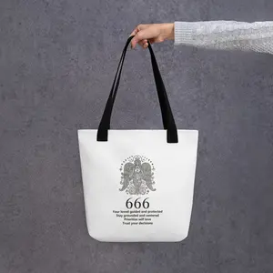 Angelic Collection/Angelic - Tote Bag/Angel Number 666 Message and Graphics