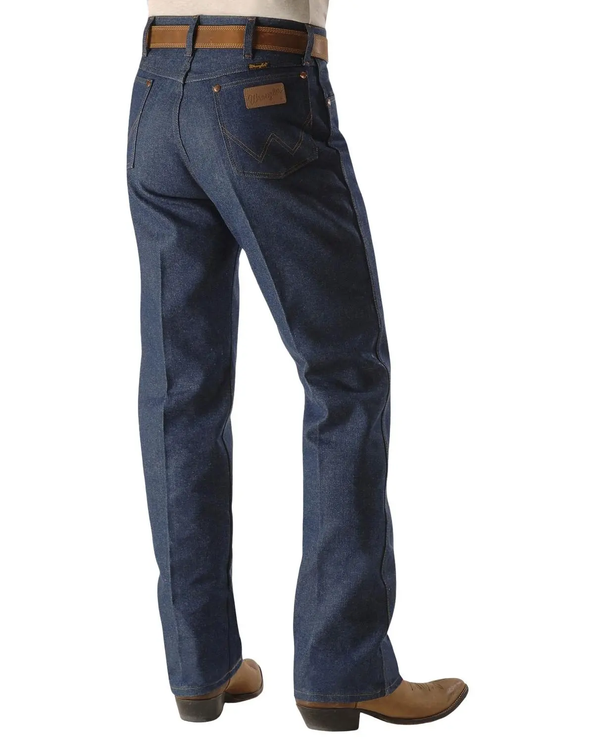 Wrangler Men's 13Mwz Dark Wash High Rise Rigid Cowboy Cut Straight Jeans - 0013Mwz_X7 Wrangler Men's 13Mwz Dark Wash High Rise Rigid Cowboy Cut Straight Jeans - 0013Mwz_X7