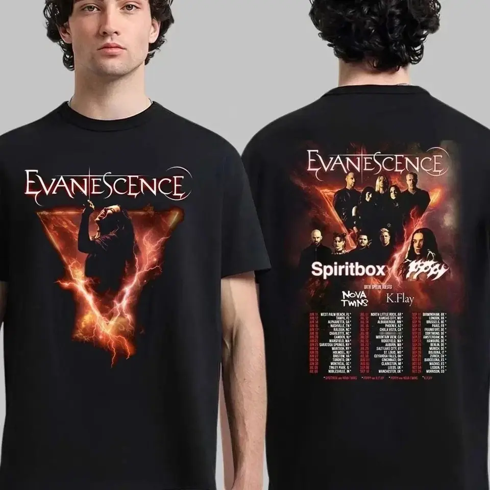 [SALE OFF 60%] Evane scence 2026 North America Tour T-shirt, Alternative Rock Band T-Shirt