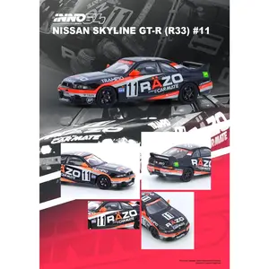 Inno64 1:64 Nissan Skyline GT-R R33 #11 "Razo Trampio" N1 Super Endurance Series - Sendan Highland 1995 Winner