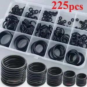 Rubber O Ring Kit, O Type Ring Assortment Kit, Rubber Gasket Set, Heat & Oil Resistant Heavy Duty Sealing Ring for High Pressure Cleaner, Pipe, Air & Gas