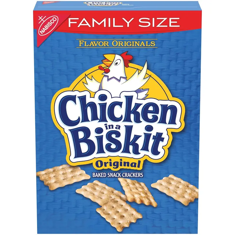 Original Baked Snack Crackers, Lunch Snacks, Family Size, 12 oz
