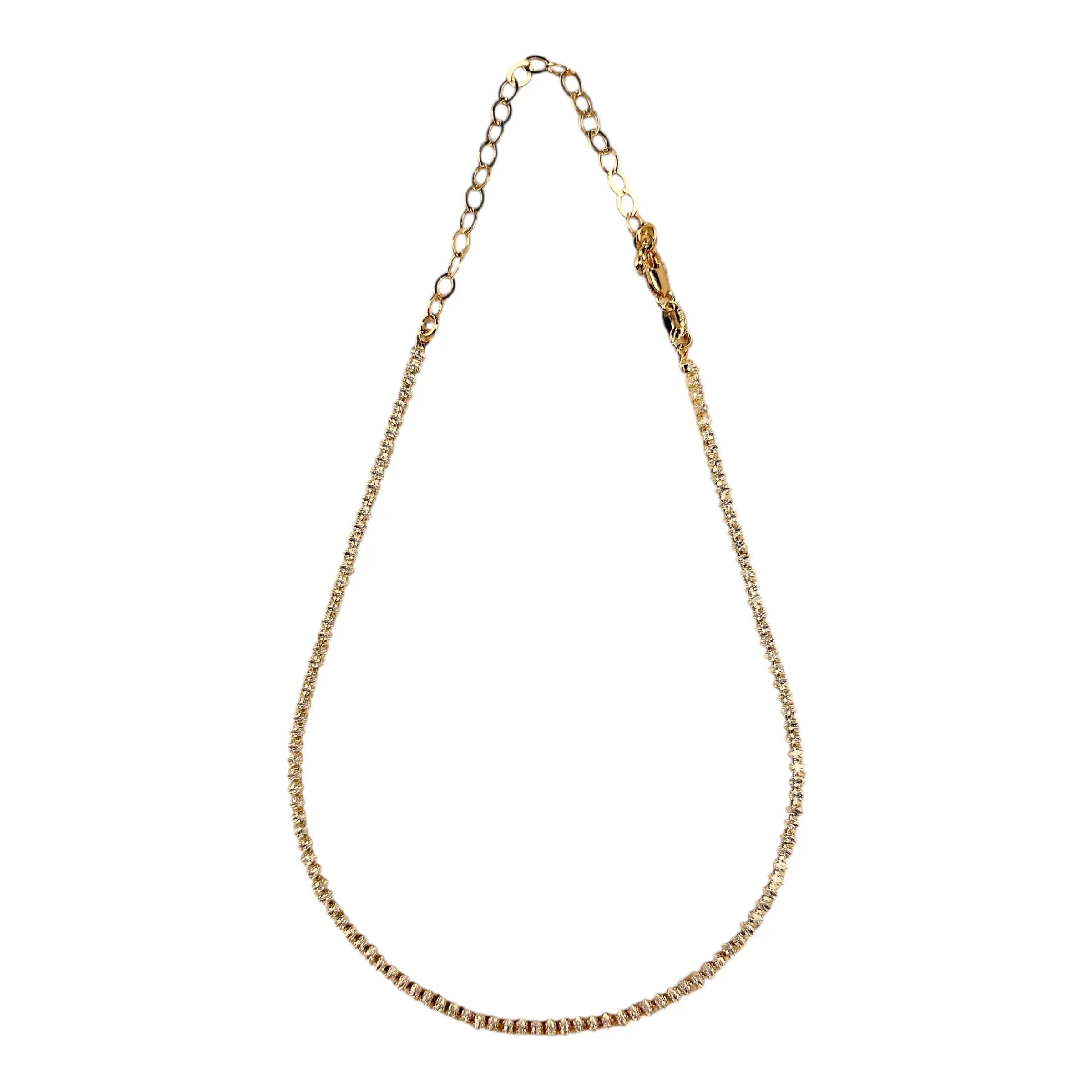 Marquise CZ 3mm 18k Gold Filled  Riviera Necklace