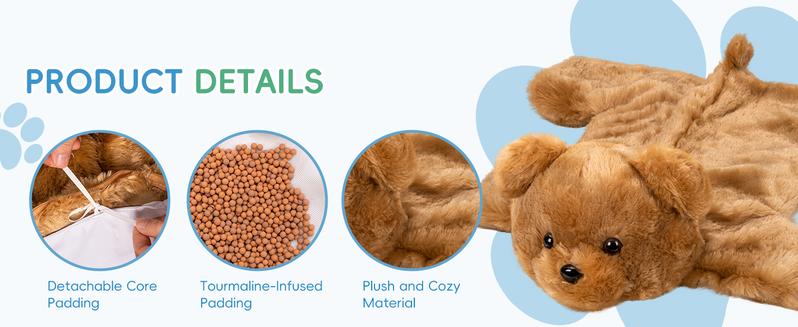 OUTREE Weighted Lap Pad 22.83 * 19.69 in,Weighted Stuffed Animals for Sensory Needs，4.5LBS Bear-Shaped Weighted Blanket Kids，Sensory Toys