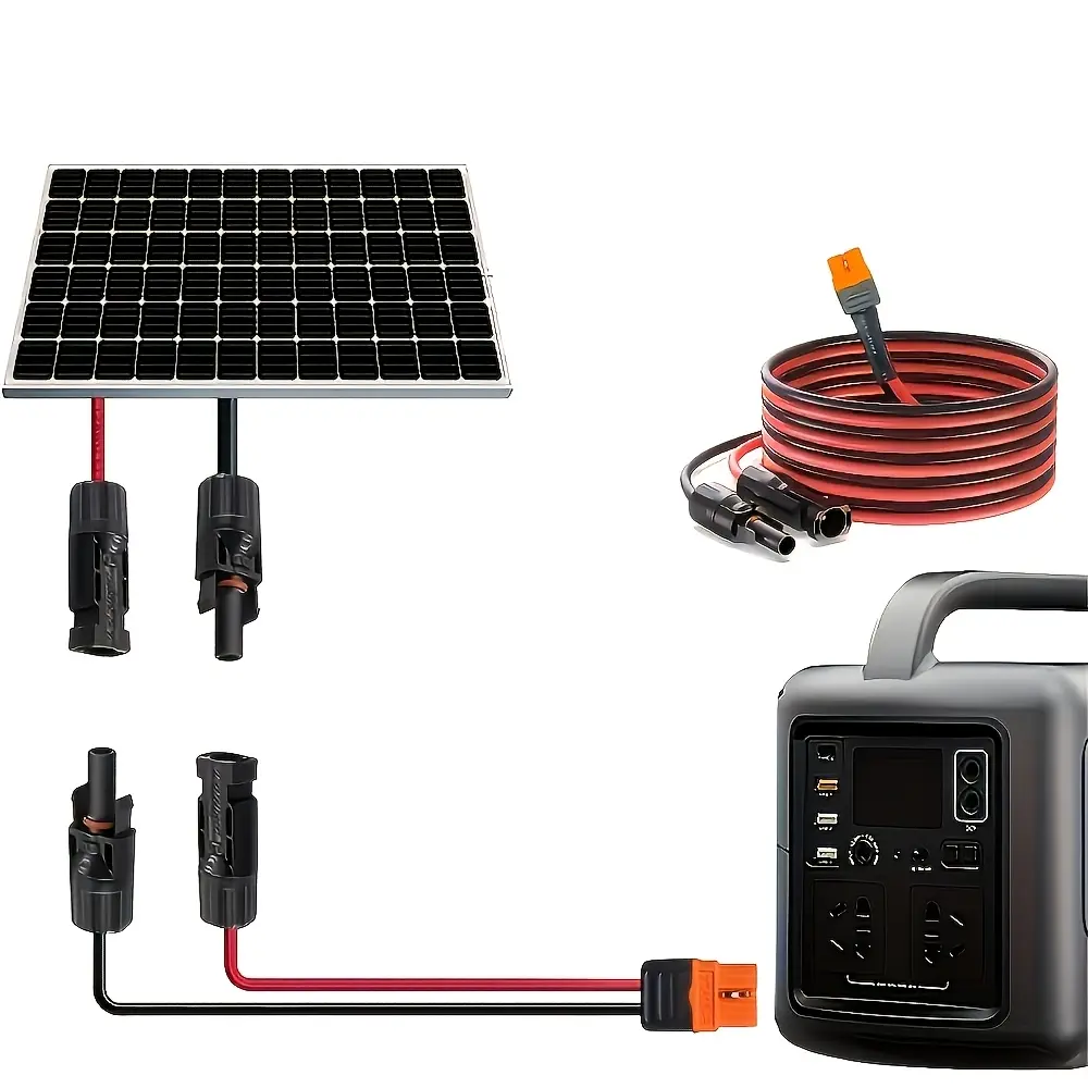 MC4 to XT60i Waterproof Solar Charging Cable, 12AWG 3.3FT/1M Solar Panel Adapter Cord for Portable Power Station, RV