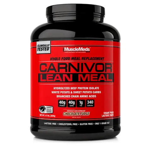 CARNIVOR Lean Meal – 40g Beef Protein & 40g Carbs, 4lb Supplement Fitness Lean Muscle Booster Pre Workout Powder