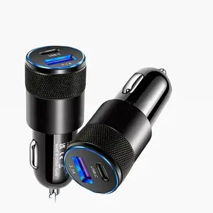 2-Port Fast USB C Car Charger Cigarette Lighter Adapter - Compatible with iPhone 16/15/14/13/12 Series, Samsung Galaxy Series, iPad Pro, AirPods Max