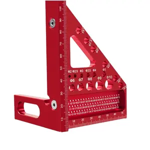 3D Multi-Angle Measuring Ruler, Carpenter Square Protractor 22.5-90 Degree, Aluminum Alloy Miter Triangle Ruler, Woodworking Tool, Carpentry Tools, Hand Tool