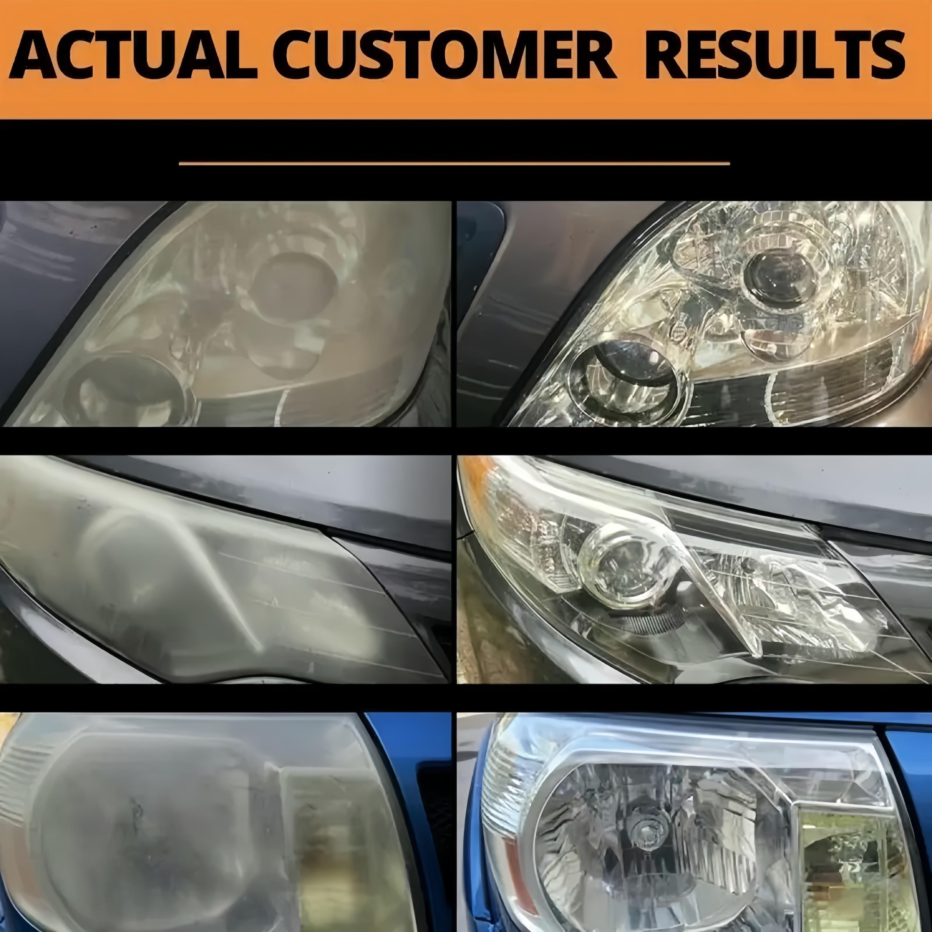 Headlight Cleaner – Restore Headlights to Like-New Condition, Remove Yellowing & Haze – No Power Tools Needed – Long-Lasting, Clear Results!