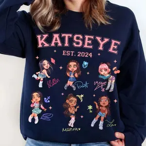 Katseye All Member Unisex Sweatshirt, Katseye Beautiful Chaos World Tour Hoodie, Gabriela Tshirt, Katseye Soft Is Strong Merch, Unisex Sweater Pullover Tee