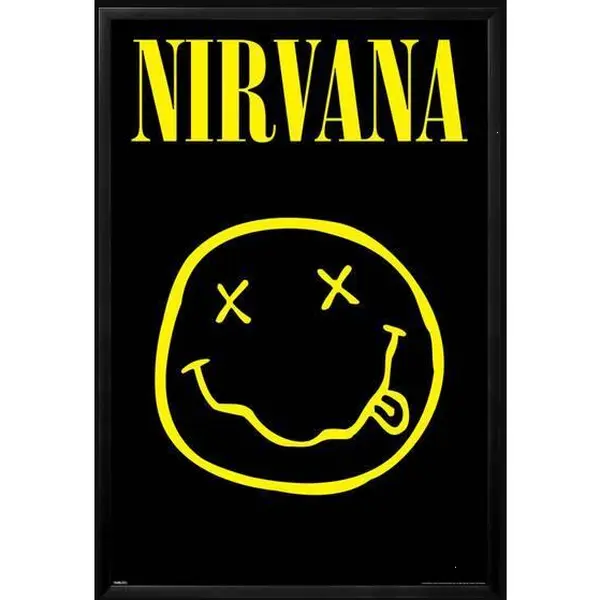 [Up to 65% Off][Free Shipping] 2 Artistic Nirvana Smiley Logo Graphic Paper Wall Posters, No Frame, Home Decor