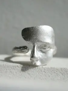 Punk Style Mask Design Cuff Ring, Vintage Creative Ring for Women & Men, Fashion Jewelry for Party, Daily Decor, Trendy All-match & Exquisite Jewelry for Birthday Gift