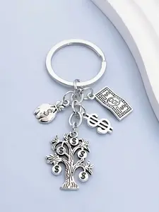 Antique Money Tree Keychain, Coin Purse, Wallet Charm, Dollar Sign Pendant Decoration, Bag Hanging Accessory, 1pc
