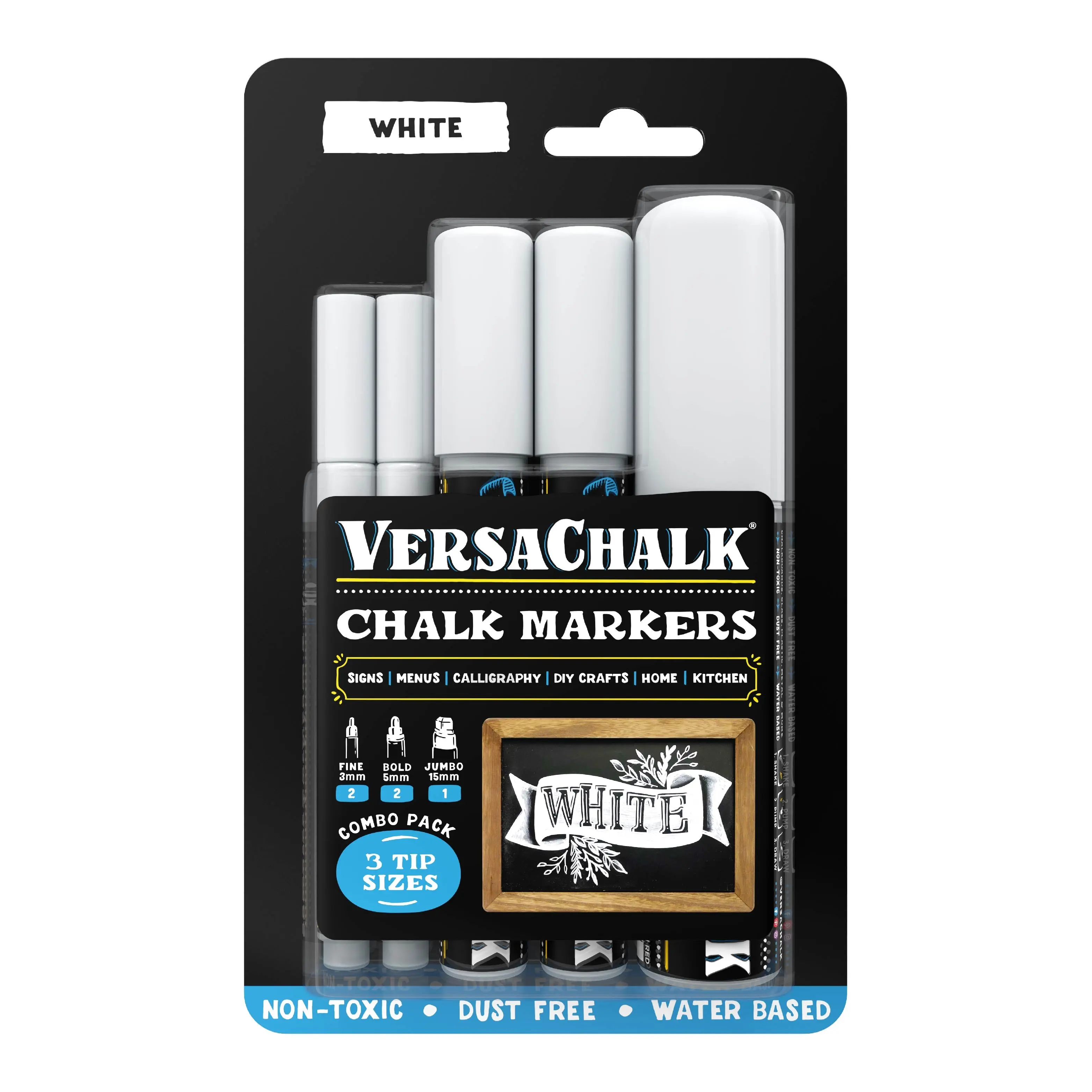 White Chalk Marker 5-pc Combo Set White Chalk Marker 5-pc Combo Set