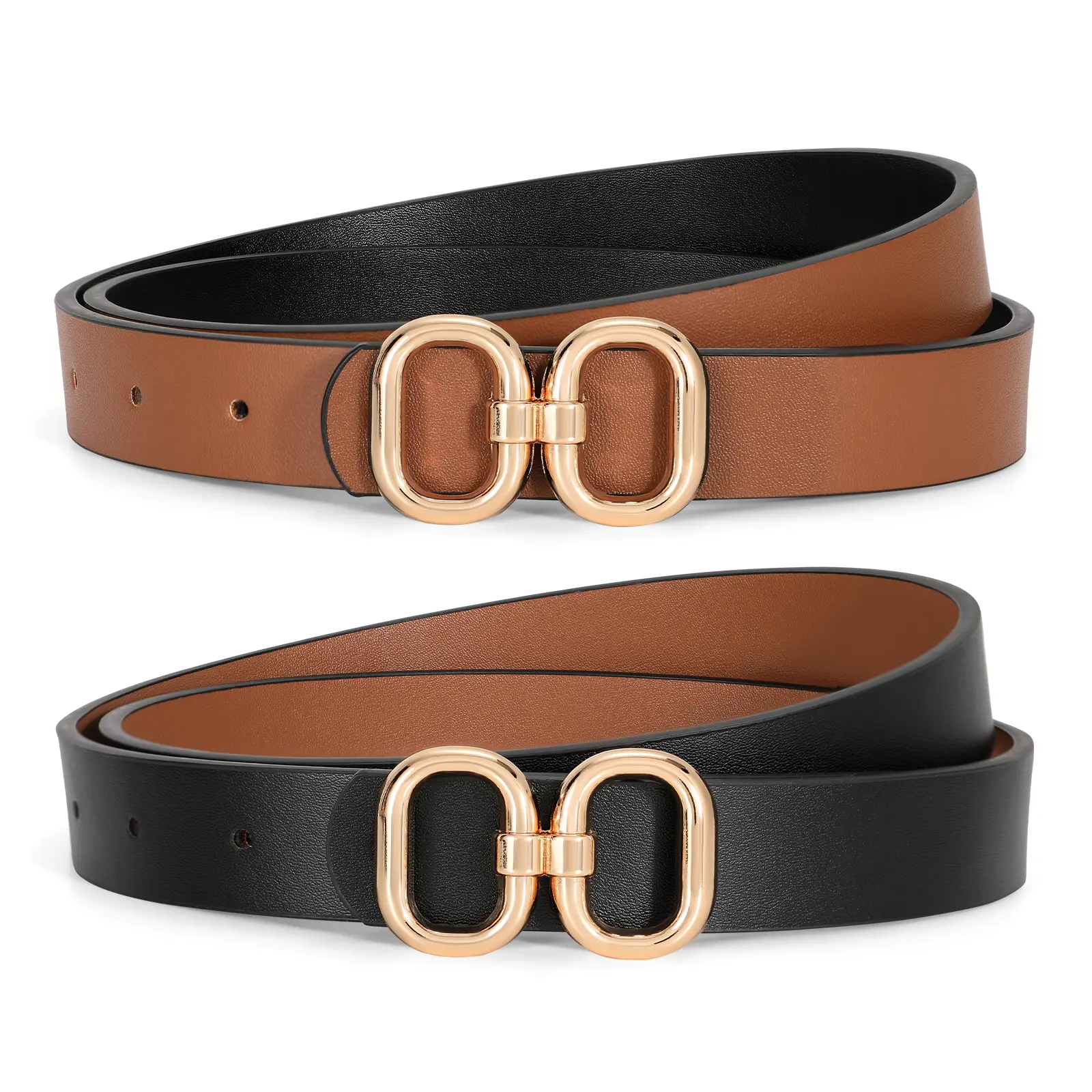 B-black/Brown(shiny Gold Buckle)