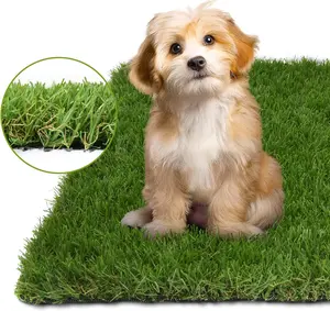 COOLCHOICE Artificial Grass Turf with Drainage Holes for Dog Potty Training 3 ft x 5 ft, 3 cm Fake Outdoor Rug Pee Pad for Patio Balcony Backyard, Indoor Green Mat Home Decoration, UV Flame Resistant