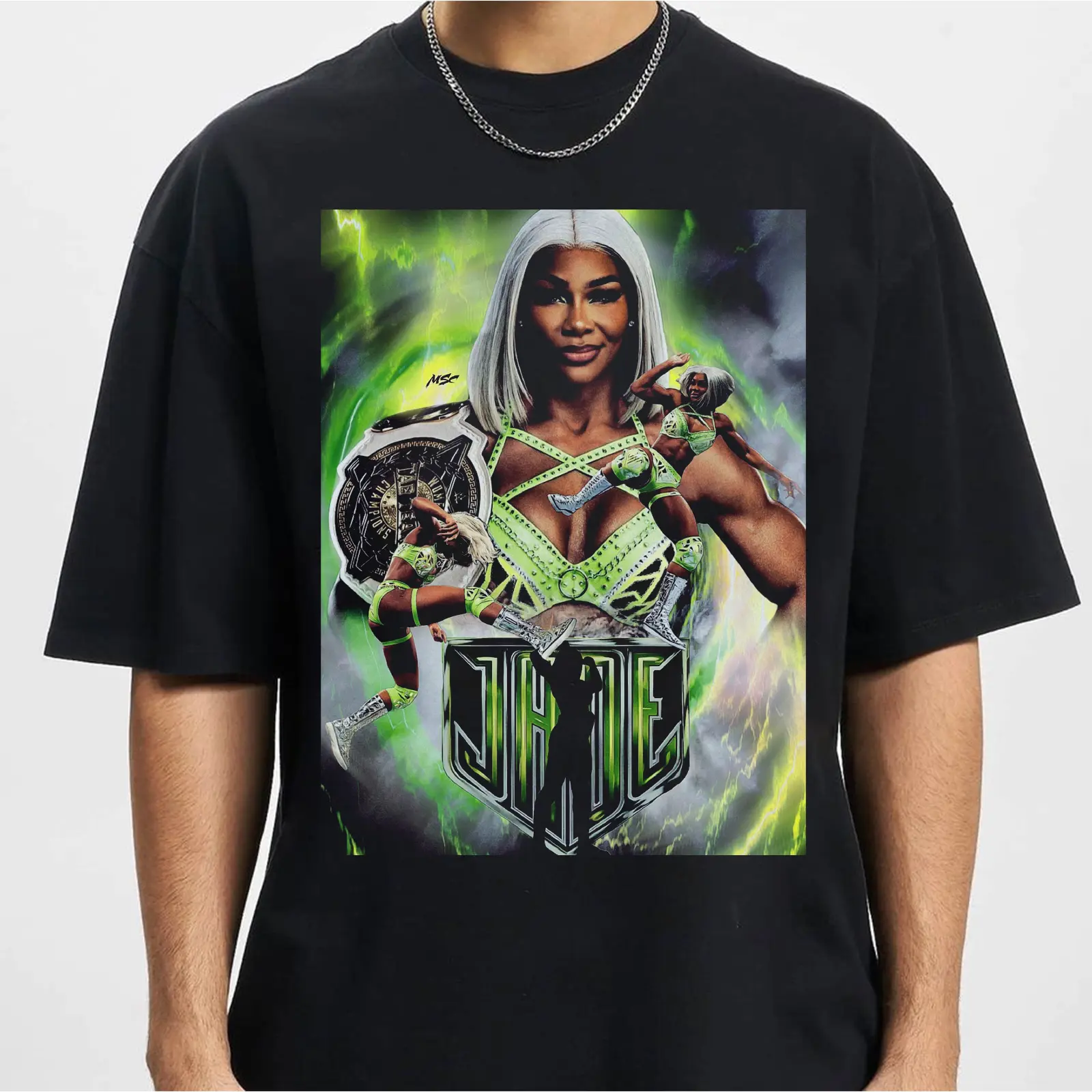 Jade Cargill Black T-Shirt – Powerful Women’s Wrestling Icon Graphic Tee, Unisex Casual Wear