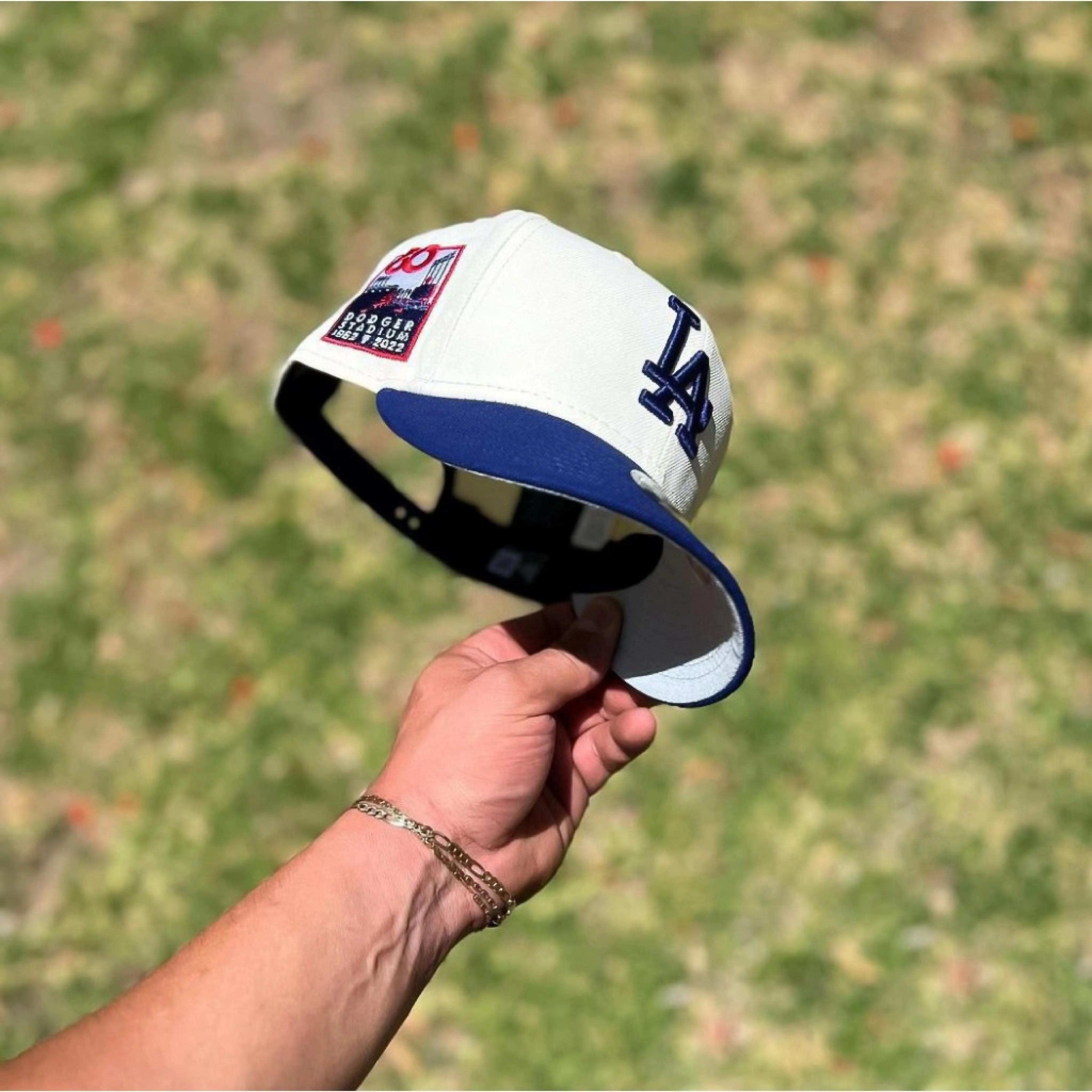 Blue & white Embroidered 100% Cotton Trucker Hat with Adjustable Metal Buckle Back Closure, Lightweight & Durable, Suitable for Daily Use and Travel