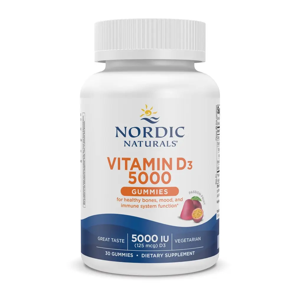 Nordic Naturals Vitamin D3 5000 Gummies, Passion Fruit  - 30 Gummies