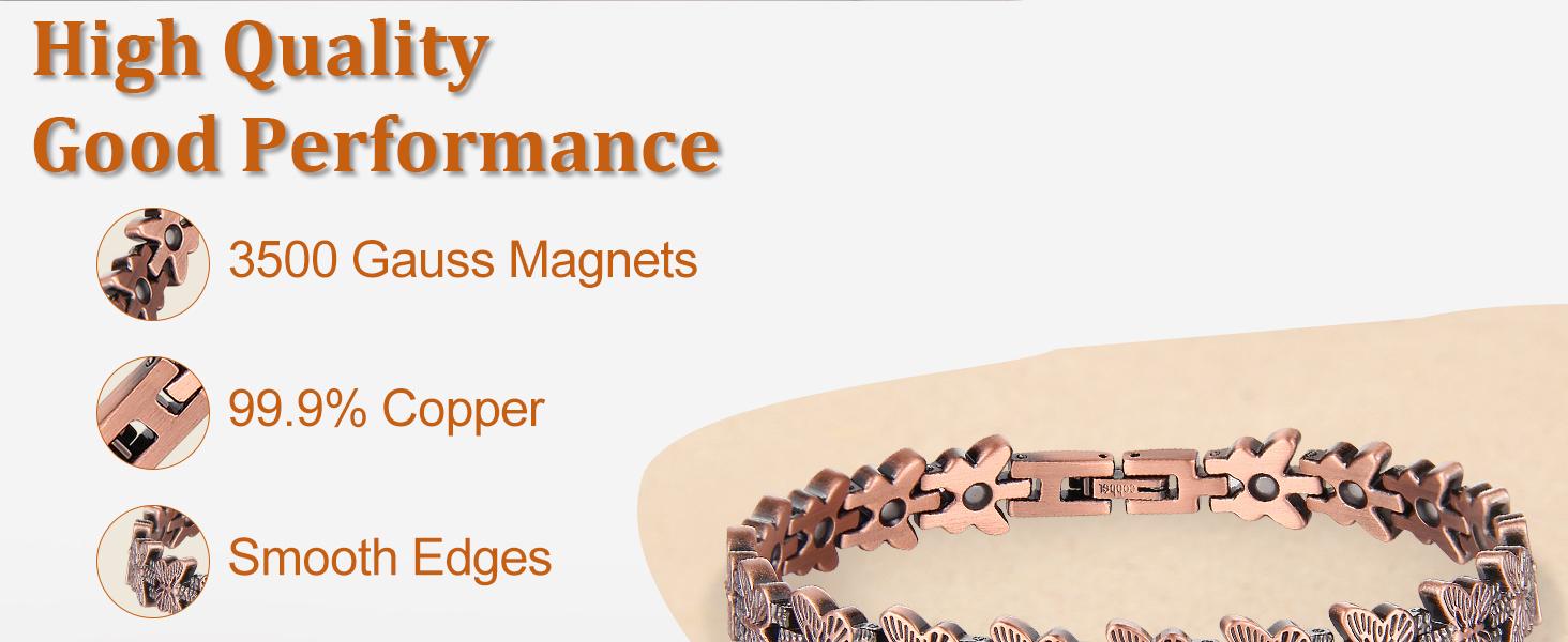 ​Copper Magnetic Therapy Bracelet, Ultimate Wellness Gift for Men, Adjustable Links with Sizing Tool, Pain Relief Jewelry for Active Lifestyle, Premium Gift Box Packaging​
