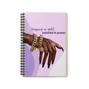 Dripping in Gold|Spiral Ruled Line Notebook