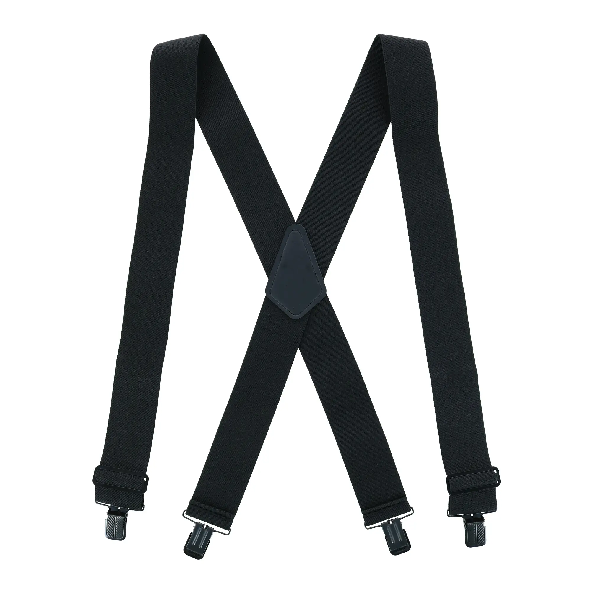 Perry Suspenders Men's Big & Tall Solid X-Back Adjustable Suspenders with Large Metal Clips for Casual Everyday Wear, Adjustable Fit, Male, Daily, Clothes, Plain, Large Clips, Strap, Metal Clip-Ends