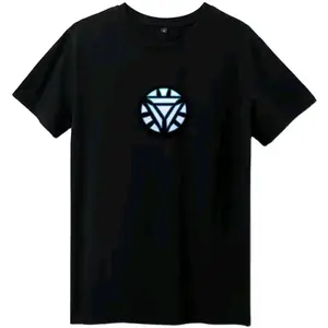 Iron Man touch luminous T-shirt iron cosplay costume led T-shirt for adult and children
