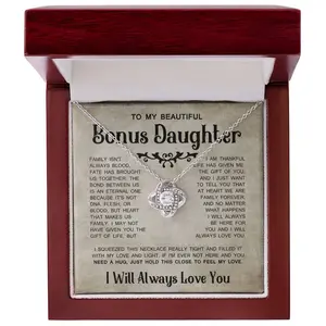 Bonus Daughter Necklace Heartfelt Gift For Stepdaughter Or Adopted Daughter Featuring Eternal Bond And Love Beyond Blood Message