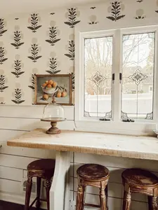 Block Print Wallpaper Stencil | Large Wall Painting Stencil | Global Textile Design Stencil