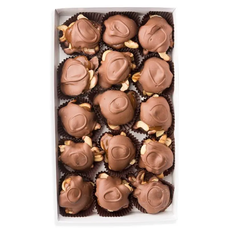 Chocolate Covered Trinidads (Caramel & Cashews)