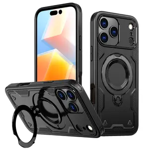 Reiko 360-degree Rotating Magnetic Versatile Stand Black Compatible with  iPhone 17 PRO MAX, SKU: PC73-IPH17MAXBK