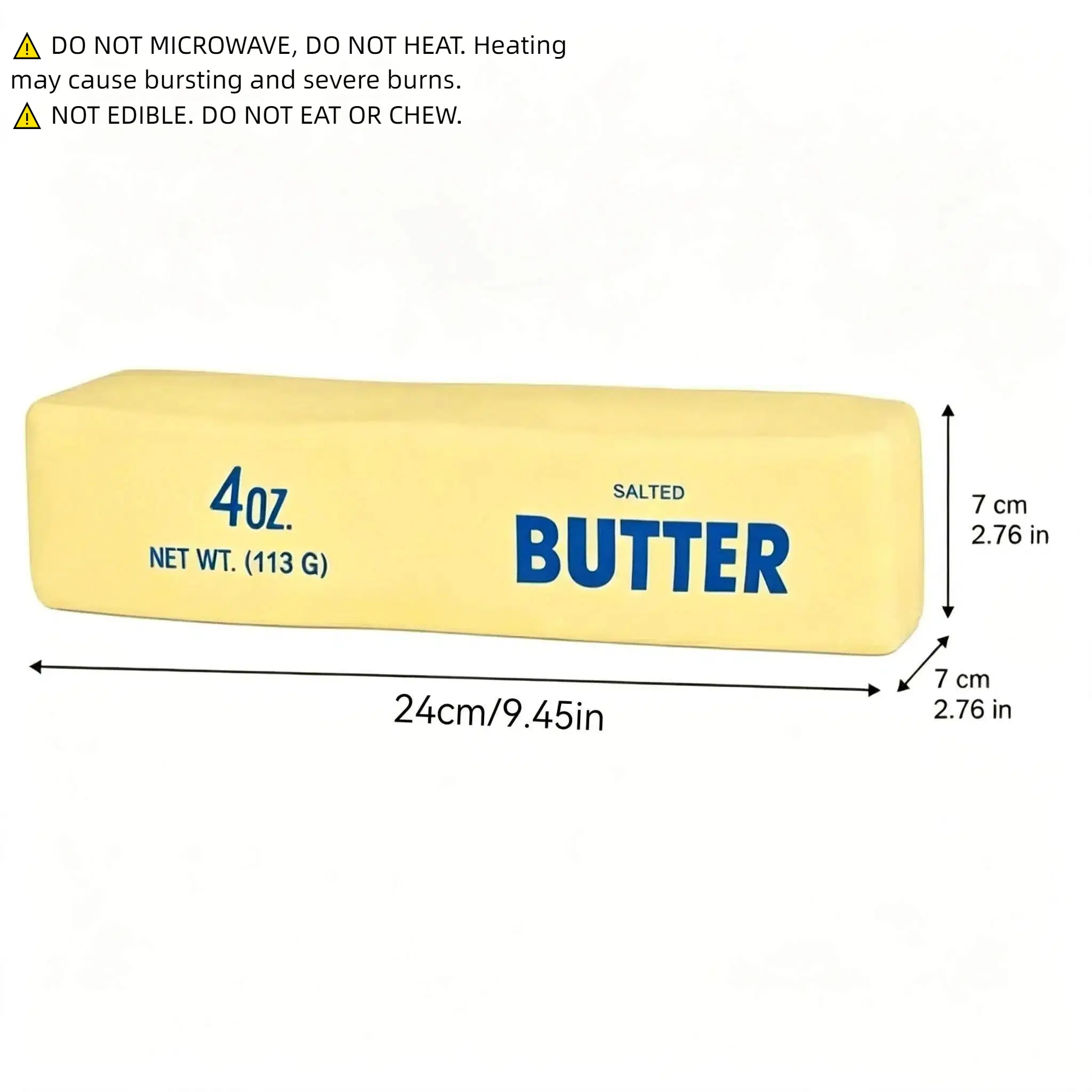 9+ Inch Jumbo Squishy Butter Stick Stress Relief Squishies,  Filled With Flour，Soft Rubber Unisex Fidget Sensory Grippie, Decompression Squeeze Toy for Sensory Play, Novelty Gag Gift