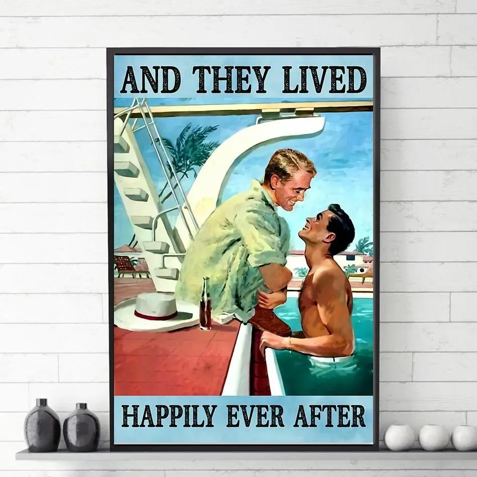 Pride LGBT and they lived happily ever after poster