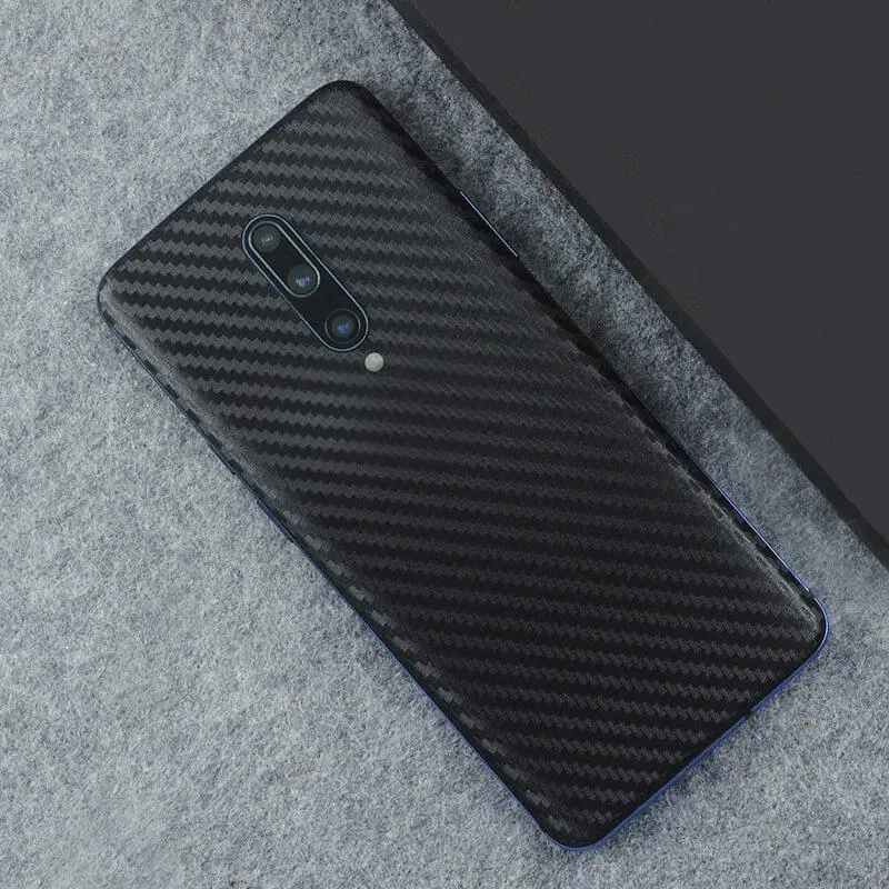 3D Carbon Fiber Skins Film Wrap Skin Phone Back Paste Sticker For OnePlus 7 Pro One Plus 7 1+6T 1+6 Pure Color Matte Film