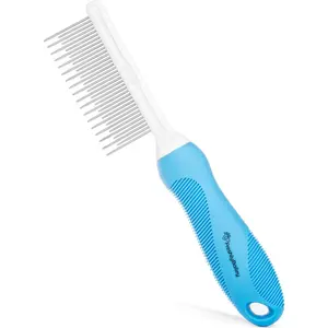 Grooming Comb for Long & Curly Hair in Dogs & Cats Pet Detangler Brush Removes & Prevents Matted Fur Perfect for Goldendoodle Poodle Mixes and Cat Undercoat