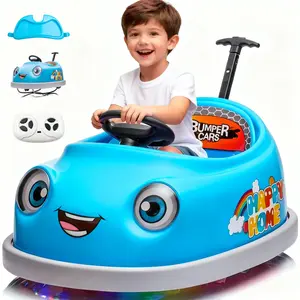 【IHUESHO 】12V 6-in-1 Electric Bumper Car Flash Sale, Ride-On with Remote & Self-Drive, Silent Wheels, Dining Car / Rocking Horse / Push Cart Modes, Ideal Christmas Gift for Kids 1–4